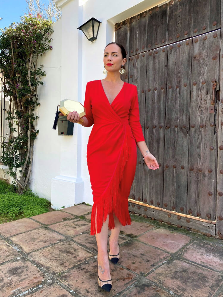 Vestido de invitada perfecta en color rojo