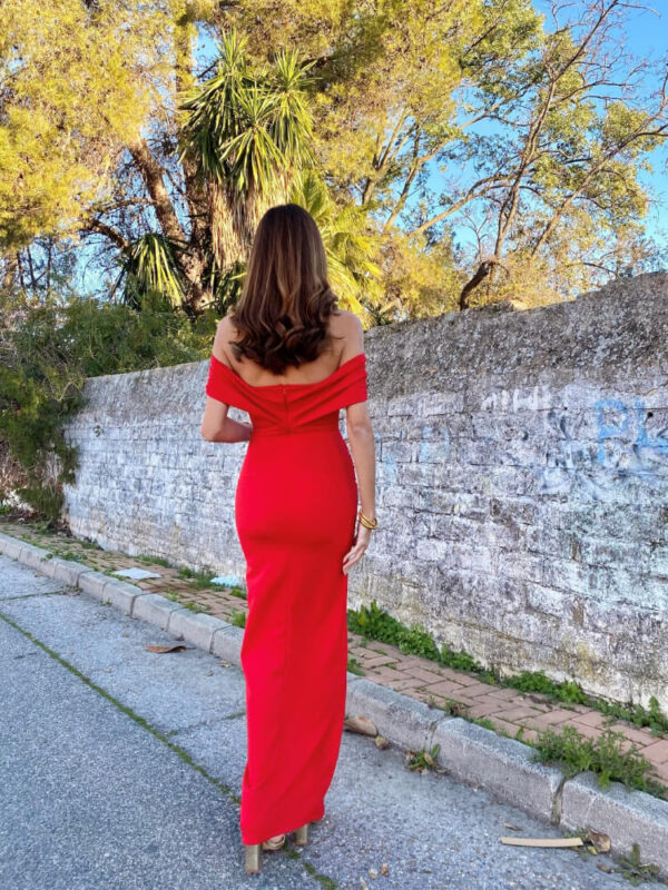 Vestido de invitada rojo