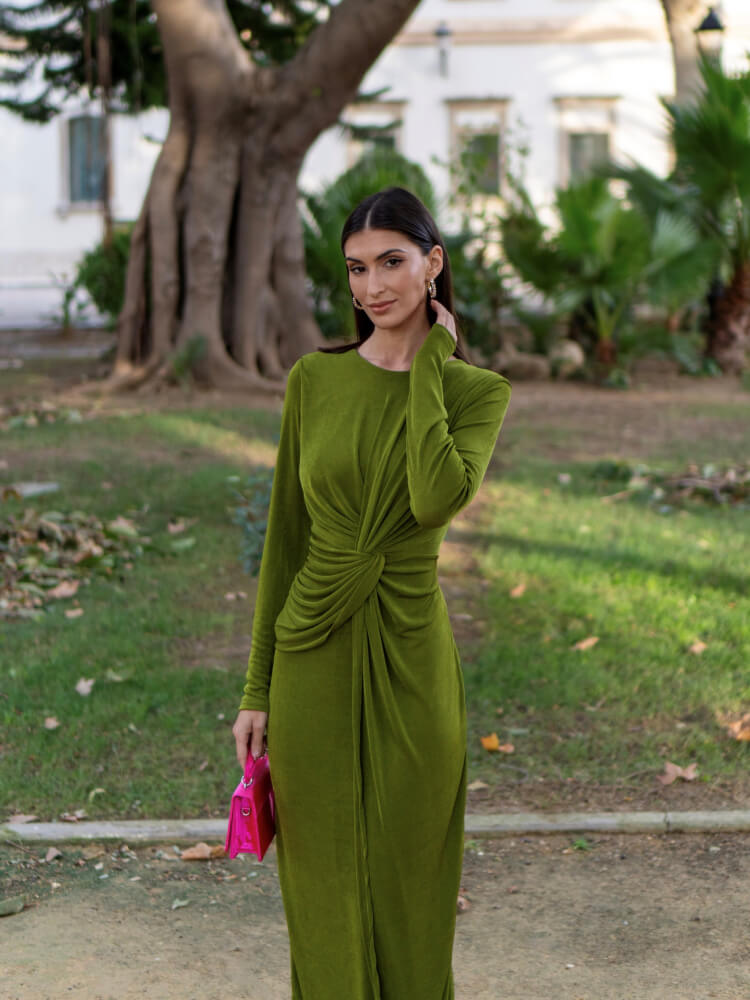 Vestido Verde Largo Elegante