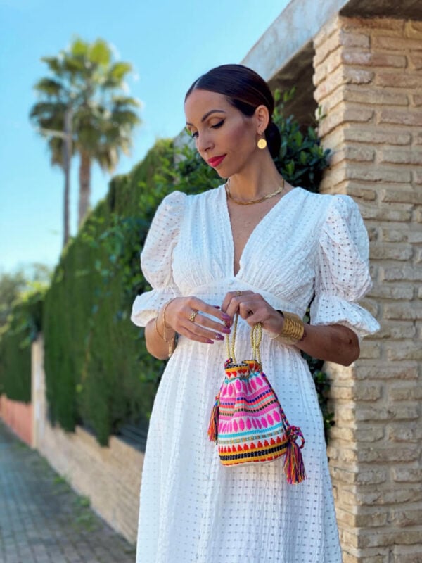 Vestido blanco largo suelto