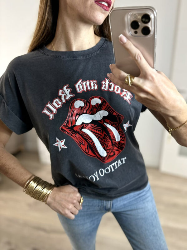 Camiseta gris gastado Stones - Imagen 3