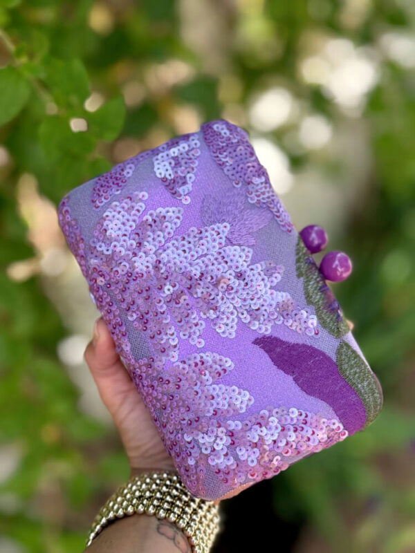 Bolso estampado floral morado - Imagen 3