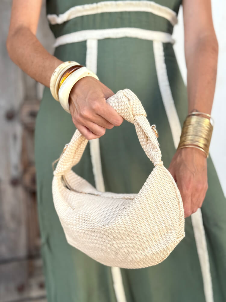 Bolso De Rafia Fina