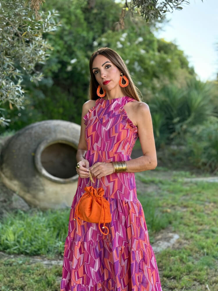 Vestido Buganvilla Con Escote Original
