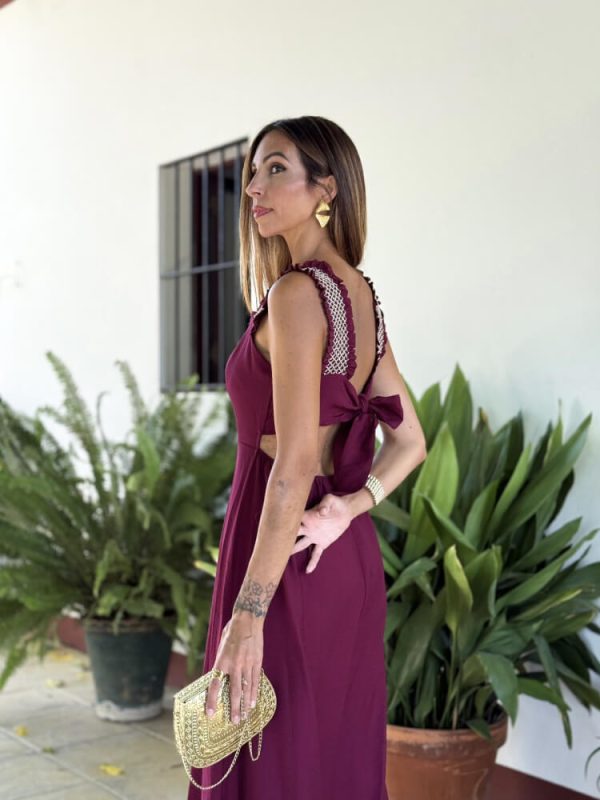 Vestido Crudo Con Falda Midi Y Vuelo