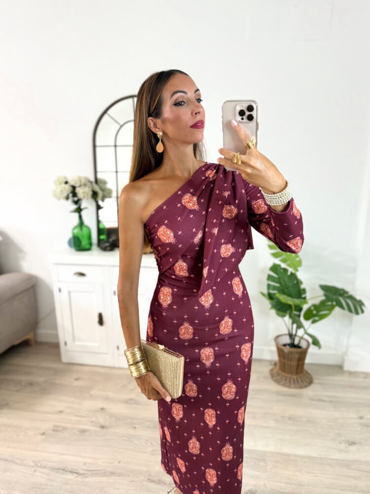 Vestido Buganvilla Crespón Estampado
