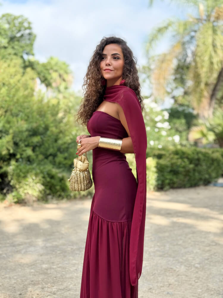 Vestido Largo Con Cremallera Trasera