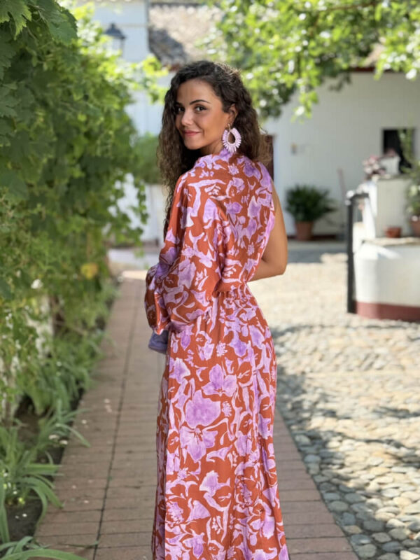 Vestido dos piezas flores lila - Imagen 2