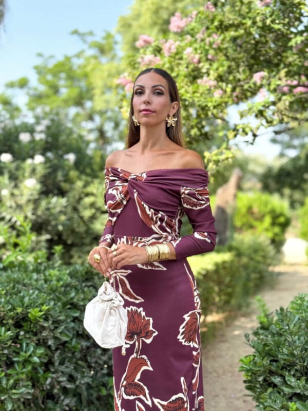 Vestido Largo Buganvilla Estampado Elegante