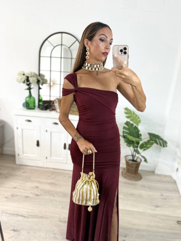 Vestido Vino Elegante Para Eventos