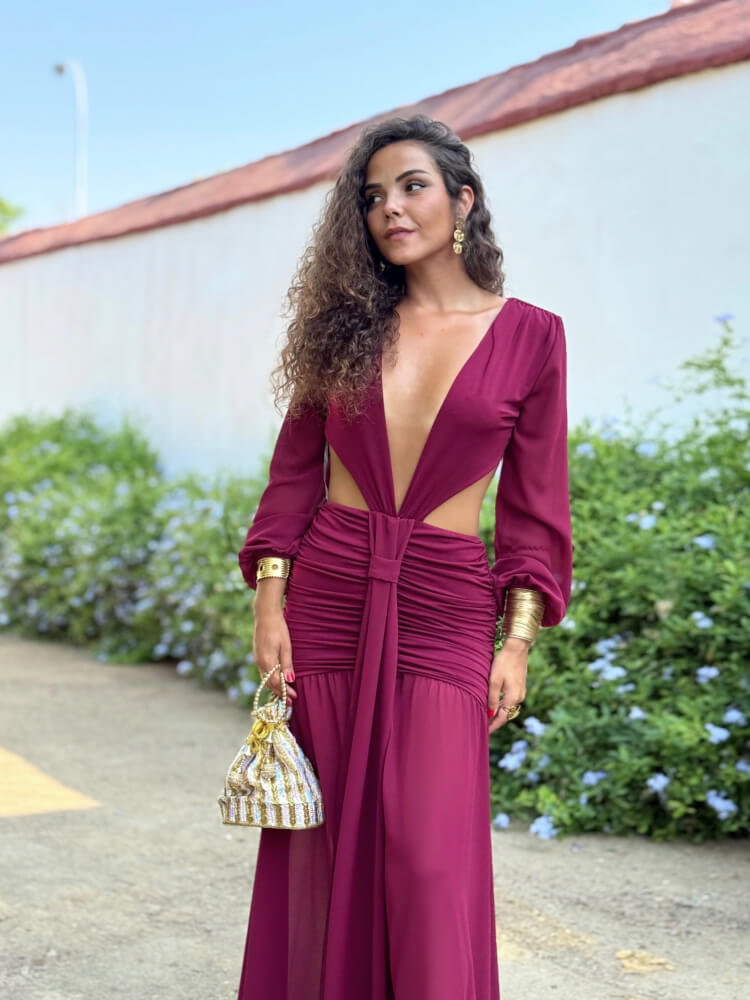 Vestido Buganvilla Con Espalda Descubierta