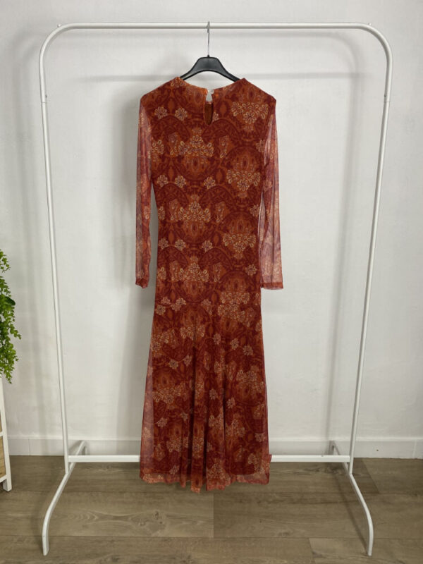 Vestido tul estampado anaranjado - Imagen 6