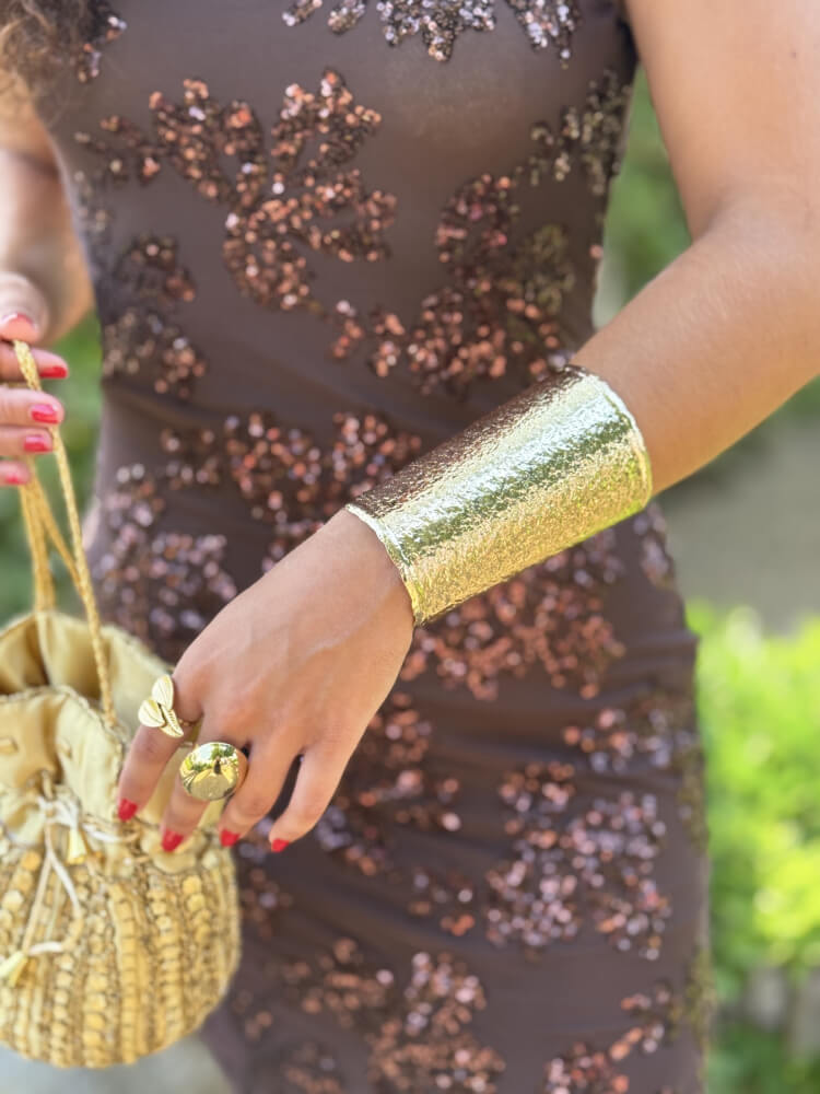 Brazalete Ancho Dorado