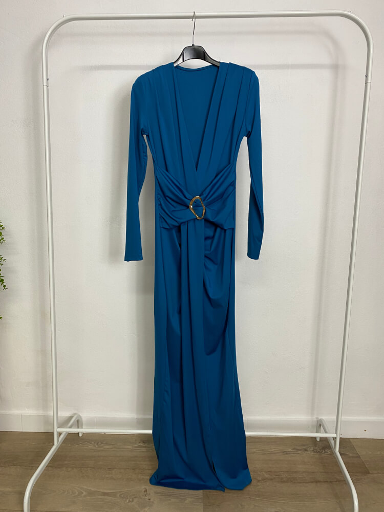 Vestido aro metálico manga larga - Imagen 7