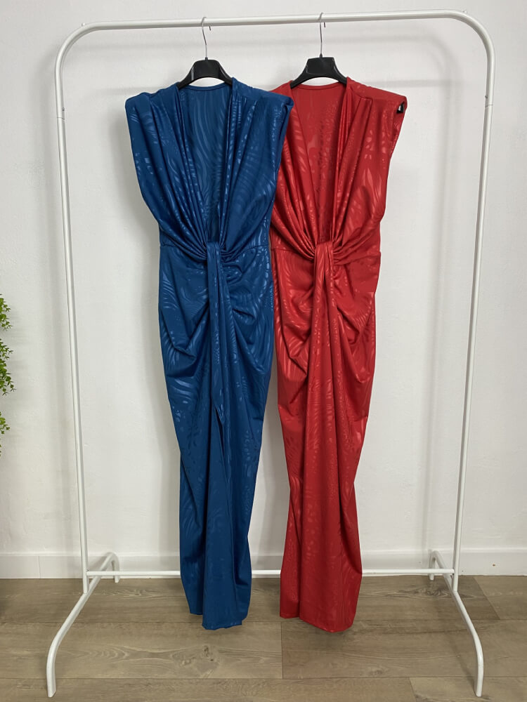 Vestido De Licra Efecto Seda