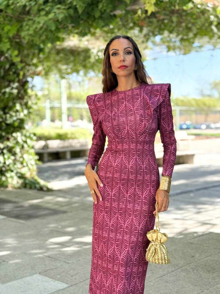 Vestido Burdeos Elástico