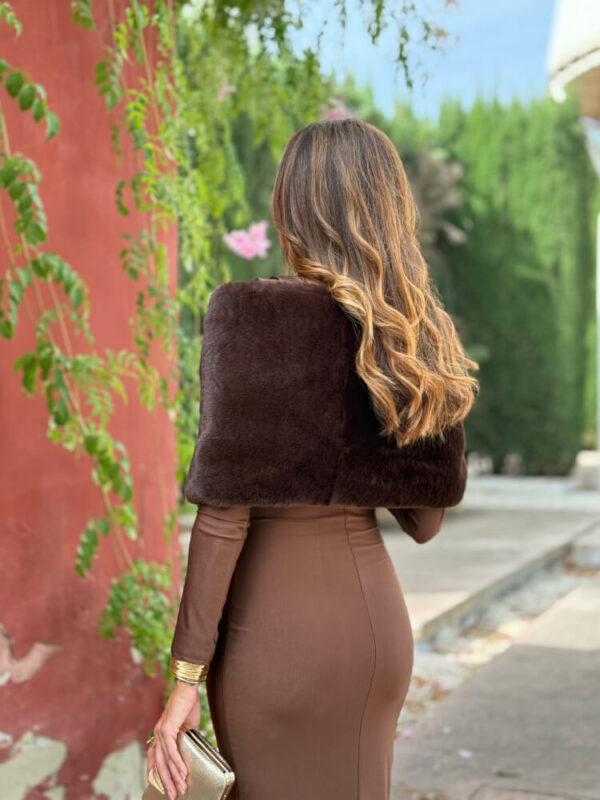 Estola Étole marrón - Imagen 3