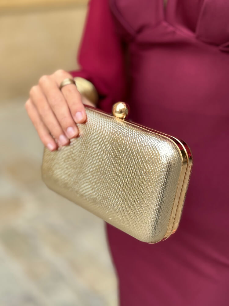 Bolso Dorado rectangular