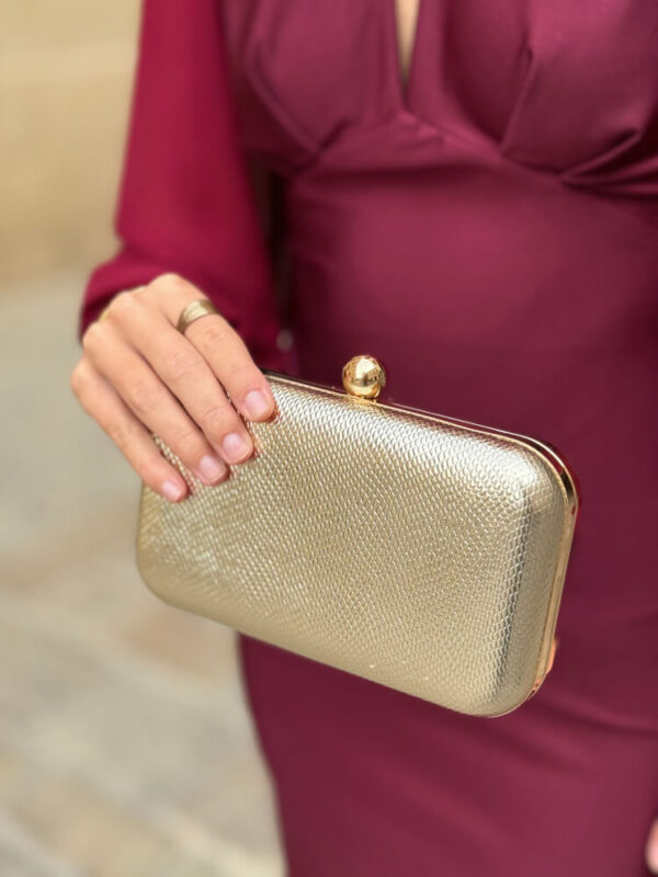Bolso Dorado rectangular - Imagen 2