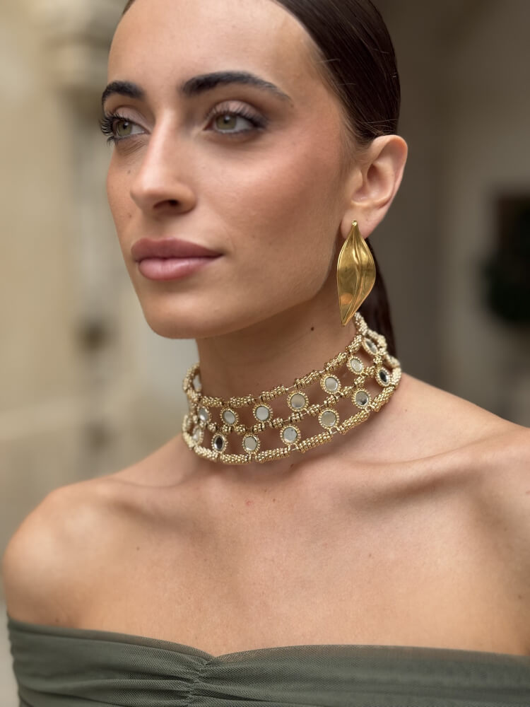 Choker espejitos redondo