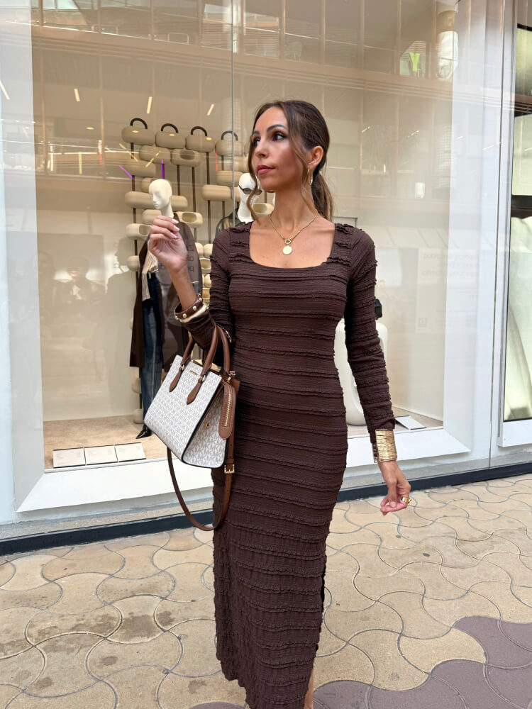 Vestido Verónica marrón - Imagen 4