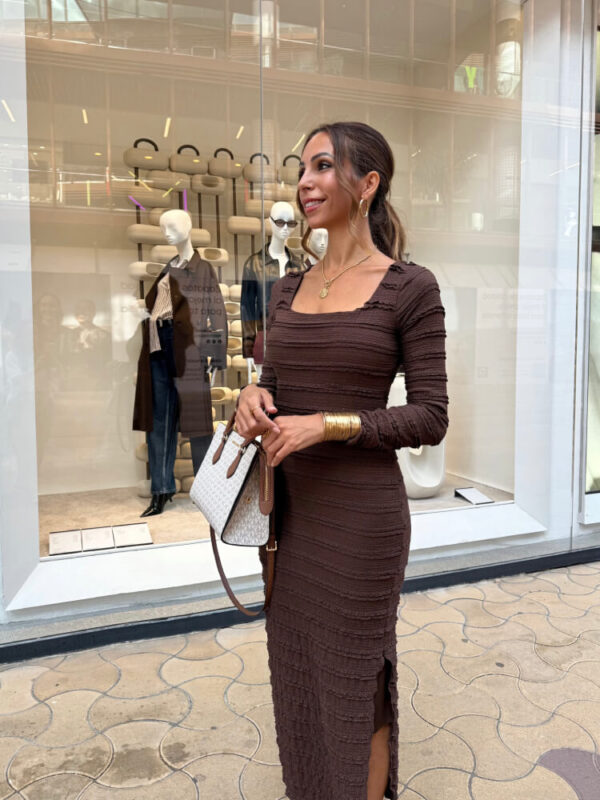 Vestido Verónica marrón - Imagen 6