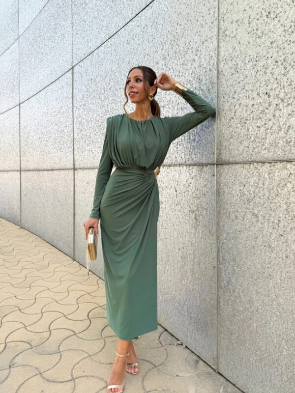 Vestido Catia verde oliva - Imagen 4