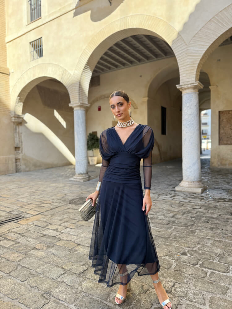 Vestido Sulanca  Azul Marino