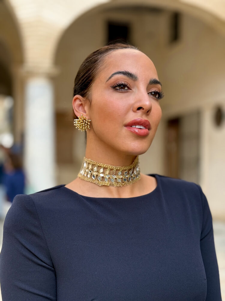 Choker Dorado Brillo Espejo