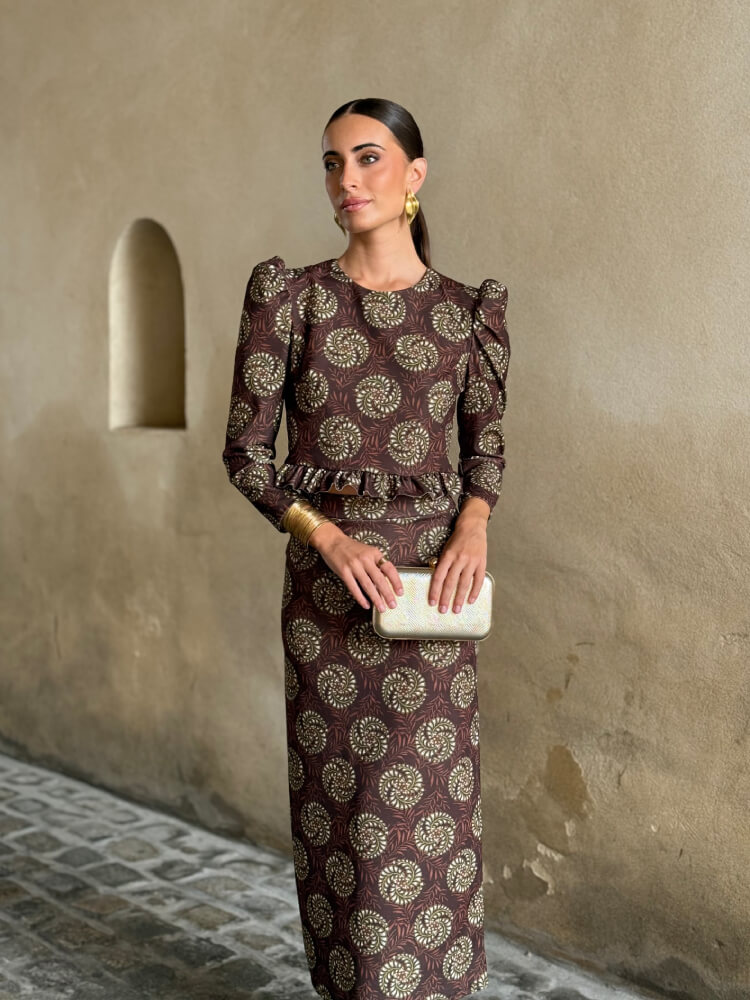 Conjunto Top Reversible Botones Delante