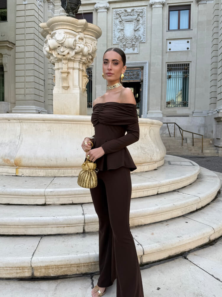 Conjunto Negro Crespón Ajuste Cómodo