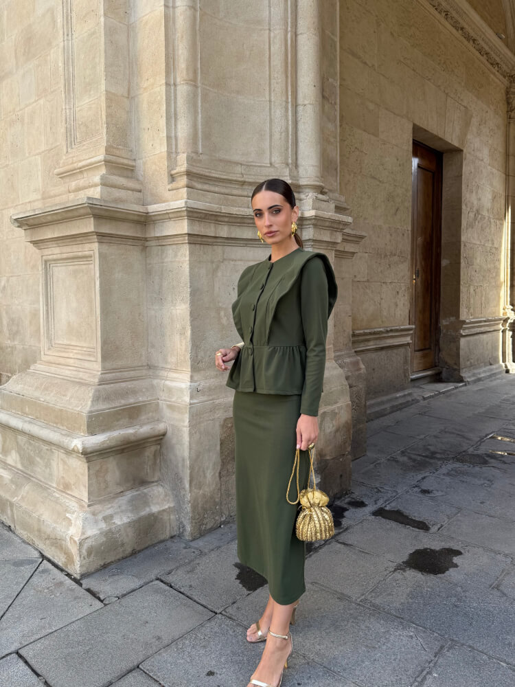 Conjunto Oliva Volante Chaqueta