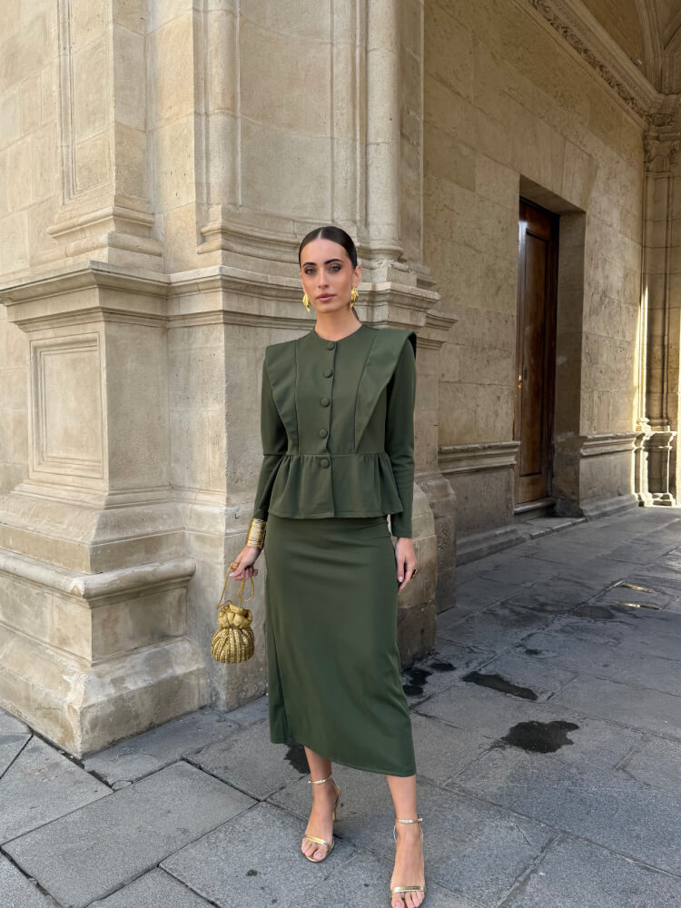 Conjunto Oliva Look Elegante