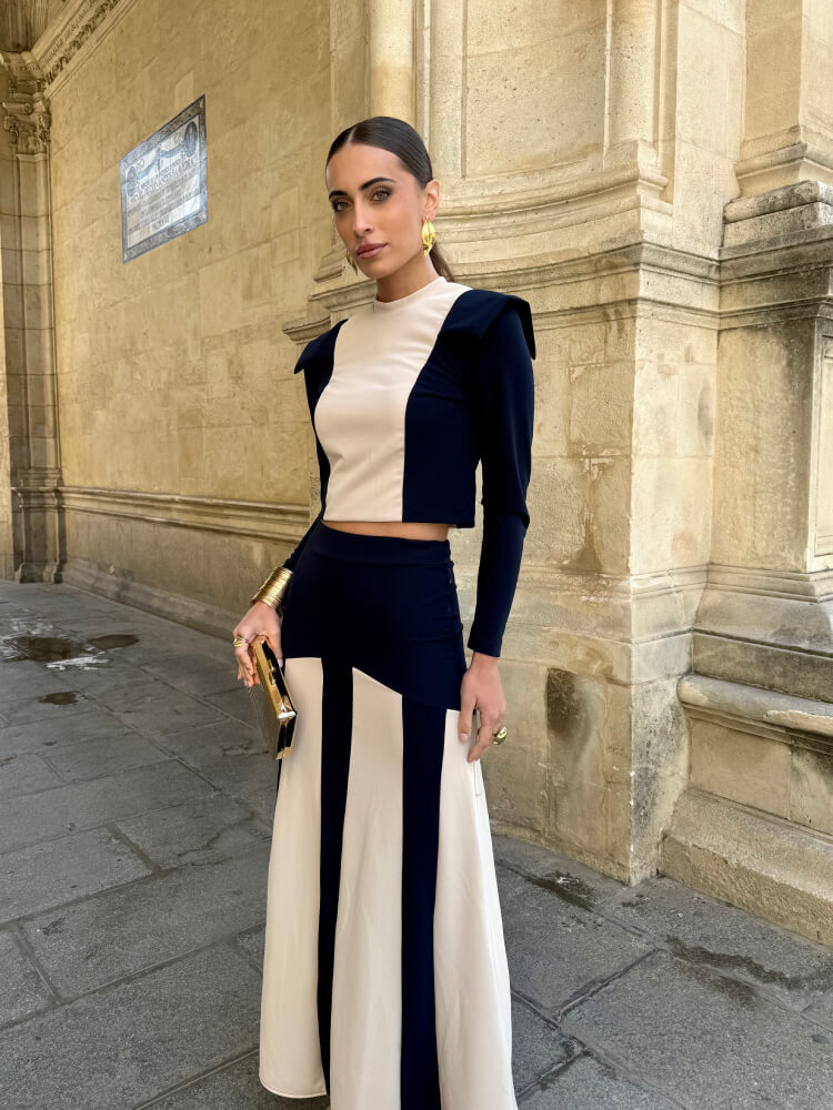 Conjunto Crespón Fluido Para Invitadas