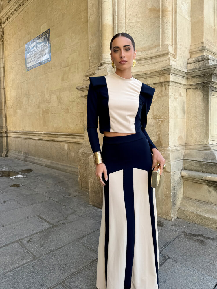 Conjunto Dos Piezas con Top Estructurado