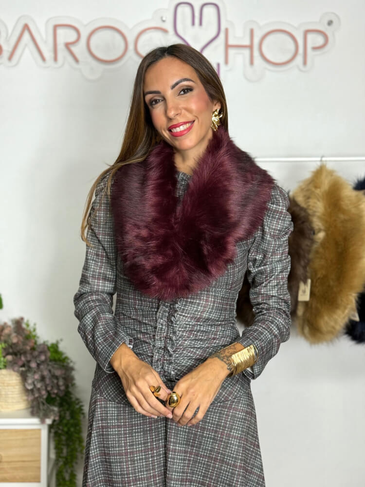 Cuello Pelo Sintético Con Pinza