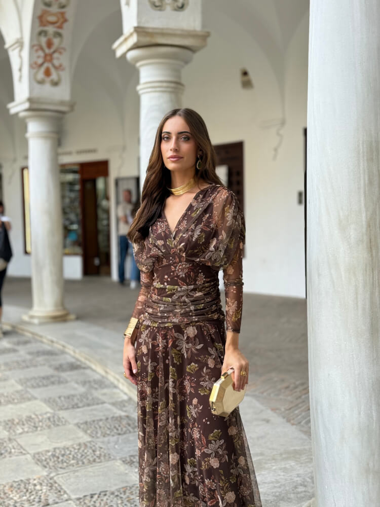 Vestido Marrón Para Eventos Especiales